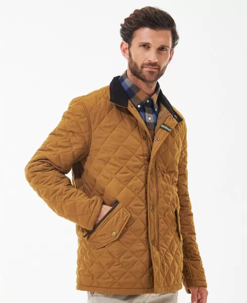 Quilted Jackets Chic Brown Barbour Shoveler Quilted Jacket Men