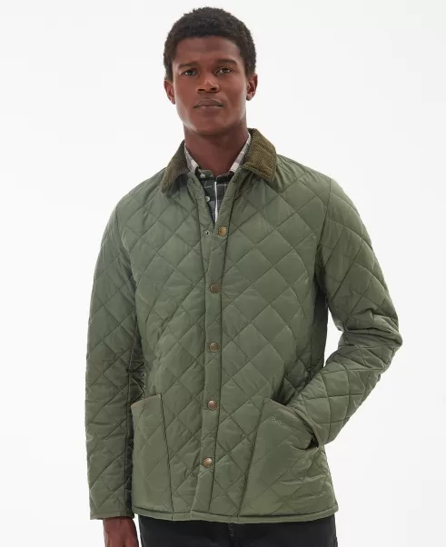 Men Quilted Jackets Barbour Heritage Liddesdale Quilted Jacket Durable Green