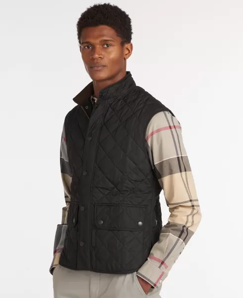 Navy Customized Barbour Lowerdale Gilet Gilets & Liners Men