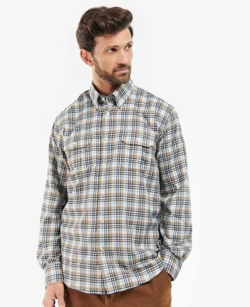 Olive Barbour Eastwood Thermo Weave Shirt Promo Shirts Men