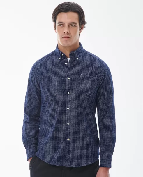 Navy Exceed Men Shirts Barbour Geston Tailored Shirt