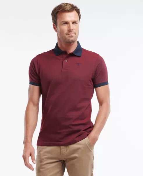 Barbour Sports Mix Polo Shirt Midnight Men Polo Shirts Long-Lasting