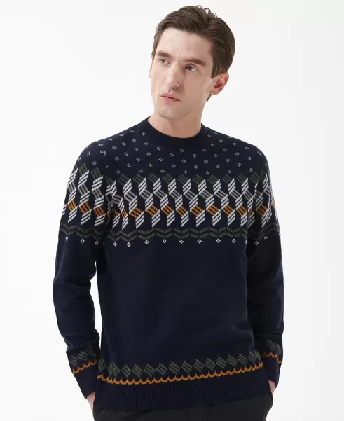 Men Jumpers Barbour Tursdale Knitted Jumper Navy Cutting-Edge