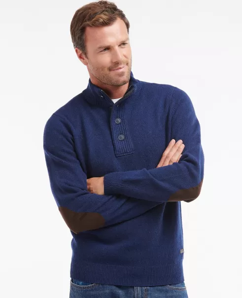 Jumpers Time-Limited Discount Barbour Patch Half Zip Sweater Men Stone
