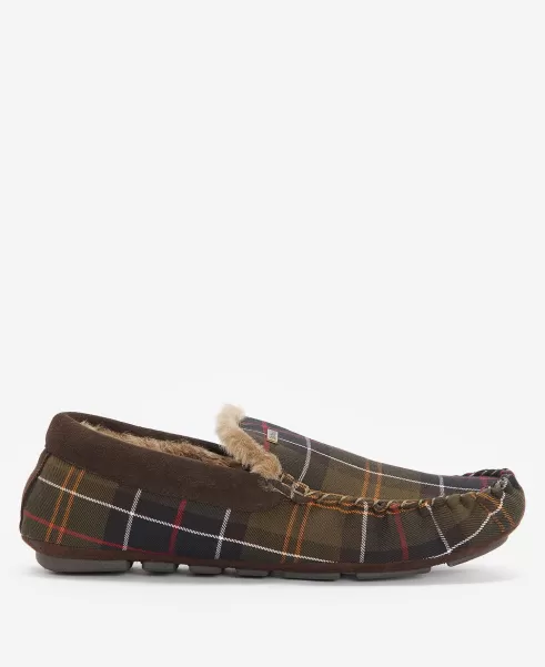 Barbour Monty Slippers Men Recycled Classic Tartan Stylish Slippers