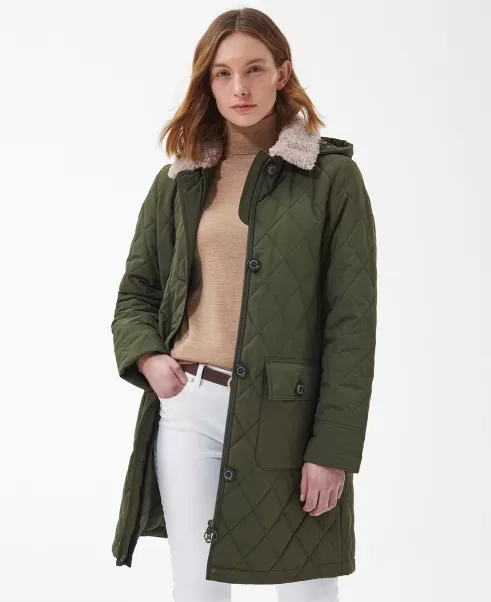 Quilted Jackets Green Women Barbour Fox Quilted Jacket Maximize