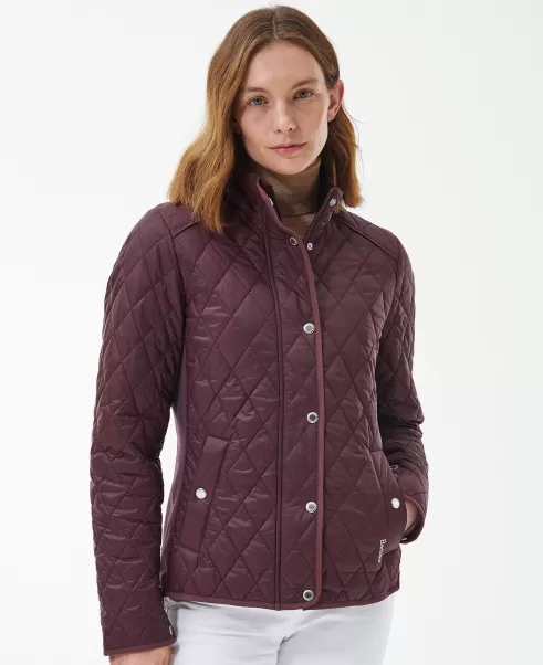 Barbour Yarrow Quilted Jacket Red Opulent Women Quilted Jackets