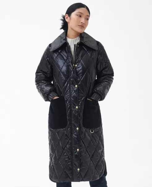 Elegant Black Barbour Premium Marsett Quilted Jacket Quilted Jackets Women