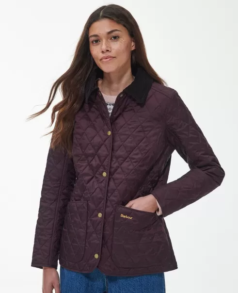 Women Online Red Barbour Annandale Quilted Jacket Quilted Jackets
