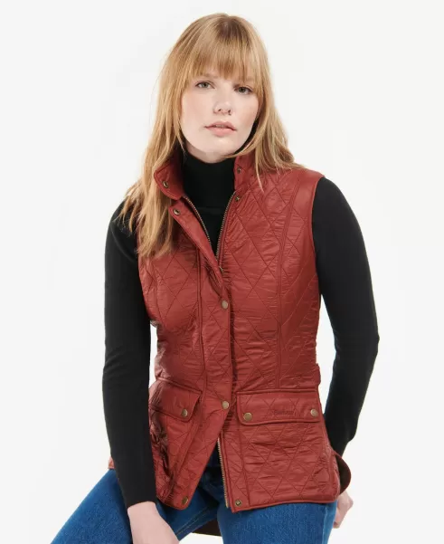 Gilets & Liners Women Burnt Henna/Brown Retro Barbour Wray Gilet