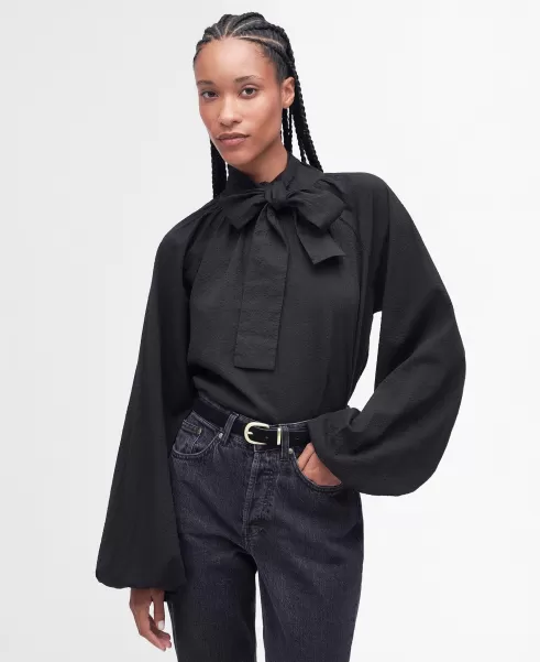 Black Modern Barbour Alberta Blouse Shirts & Blouses Women