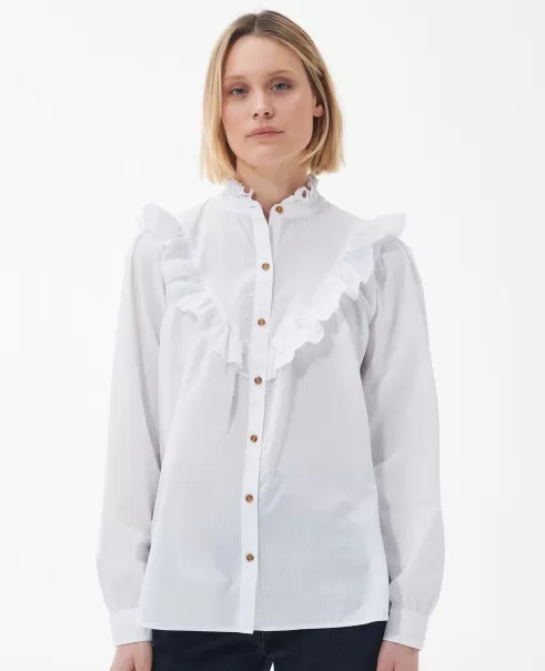 Shirts & Blouses Women Barbour Laverne Shirt White Sturdy