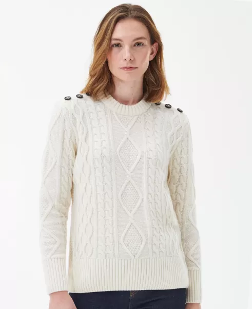 Barbour Greyling Knitted Jumper Jumpers Women White Buy