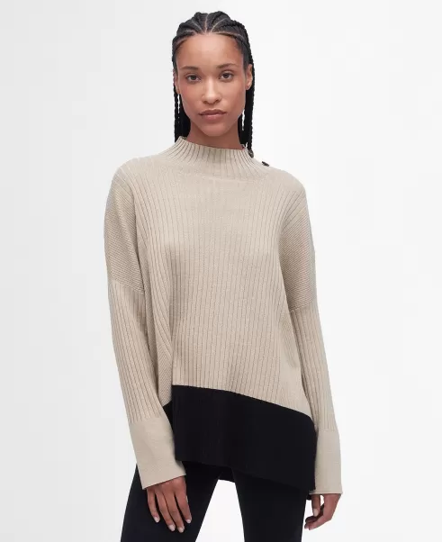 Reliable Barbour Amal Knitted Jumper Jumpers Women Beige