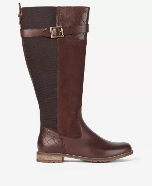 Boots Barbour Ange Knee-High Boots Genuine Brown Women