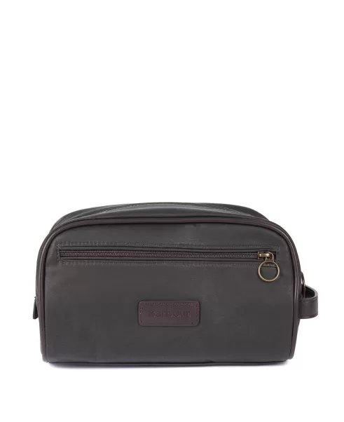Olive/Brown Bags & Luggage Made-To-Order Accessories Barbour Wax Washbag