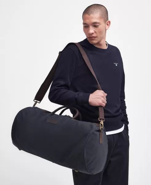 Barbour Wax Holdall Bags & Luggage Dependable Navy Accessories