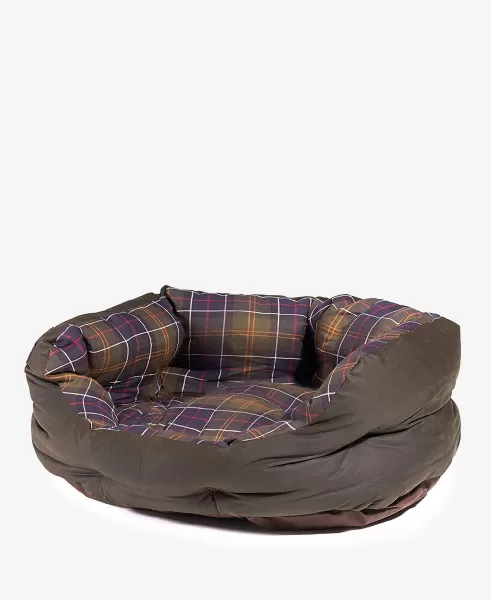 Classic/Olive Barbour Wax/Cotton Dog Bed 24In Online Accessories Beds & Blankets
