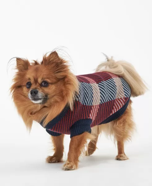 Chic Coats Accessories Barbour Finn Dog Jumper Red