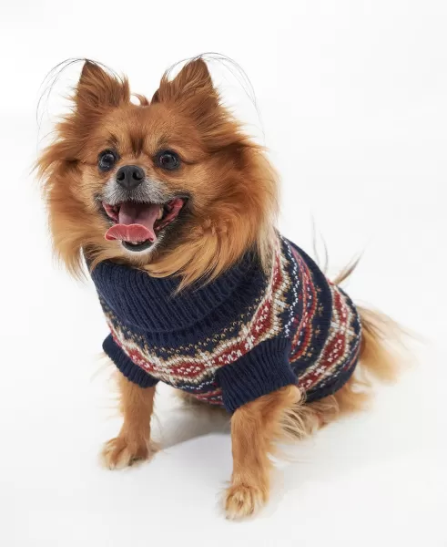 Red Barbour Case Fairisle Dog Jumper Coats Accessories Exclusive