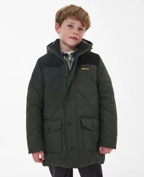 Green Inviting Quilted Jackets Kids Barbour Boys' Elmwood Quilted Jacket
