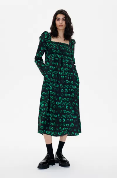 Green Distorted Pansy Dresses Baum Und Pferdgarten Women Amayra Dress