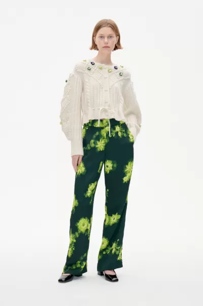 Green Margot Flower Narine Trousers Baum Und Pferdgarten Women Trousers