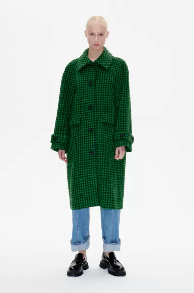 Green Black Check Donna Coat Baum Und Pferdgarten Coats & Jackets Women