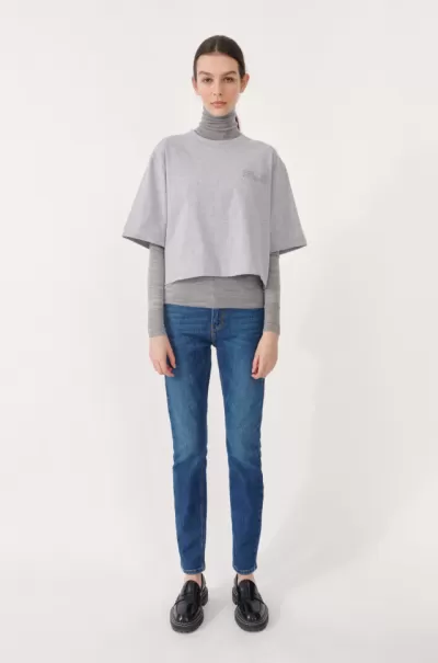 Jiana T-Shirt Baum Und Pferdgarten Tops & Blouses Women Grey Melange