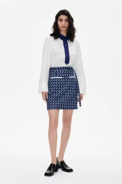 Women Skirts & Shorts Baum Und Pferdgarten Socorra Skirt Blue Jacquard Dot